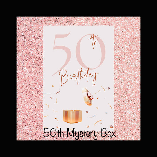 50th Birthday Mystery Themed Beauty Party Box-Surprise Beauty and Self-Care Products for a Milestone Celebration